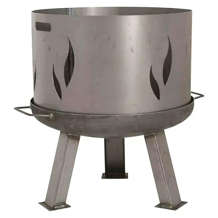 Siena Garden Feuerschalen-Aufsatz - Durchmesser: 53 cm, Stahl - Metallfeuerschale mit Flammenmuster, ideal für gemütliche Abende im Freien. Robuste Bauweise und attraktives Design.