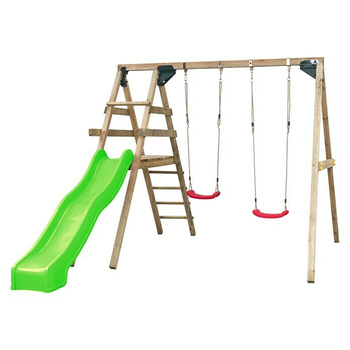 Swing King Kinderspielturm Celina (L x B x H: 330 x 280 x 245 cm, Holz/ Apfelgrün) | BAUHAUS