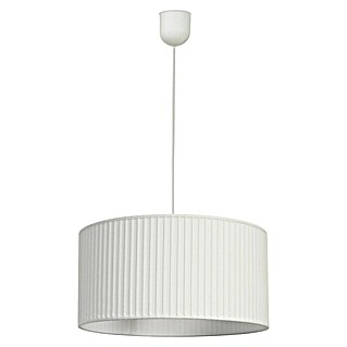Idp Lampshades Plisado Gable Lámpara colgante redonda (40 W, Ø x Al: 38 x 20 cm, Blanco, E27)