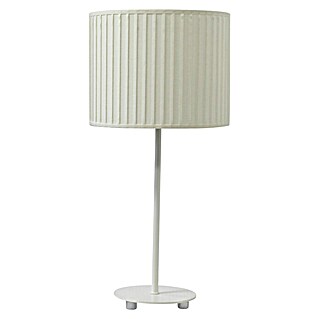 Idp Lampshades Plisado Gable Lámpara de sobremesa (40 W, L x An x Al: 20 x 20 x 46 cm, Blanco, E27)
