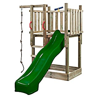 Swing King Kinderspielturm Mario (L x B x H: 131 x 250 x 209 cm, Holz/ Grün)