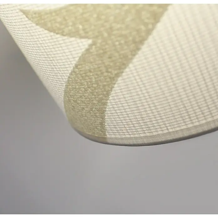 Idp Lampshades Fibra ondas Aplique de pared - L x An x Al: 10 x 20 x 20 cm, Blanco - Primer plano de una pantalla de lámpara con un patrón de puntos y una paleta de colores claros.