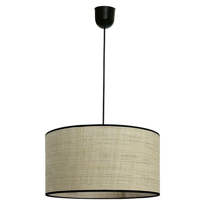 Idp Lampshades Fine negra Lámpara colgante redonda (40 W, Ø x Al: 38 x 20 cm, Crema/Negro, E27) | BAUHAUS
