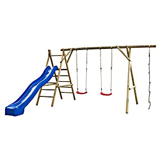 Swing King Kinderspielturm Noortje (L x B x H: 375 x 450 x 220 cm, Holz/ Blau)