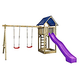 Swing King Kinderspielturm Jonas (Holz/ Violet)