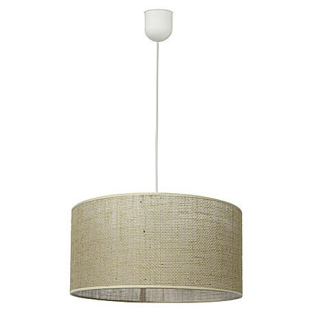 Idp Lampshades Sisa Lámpara colgante redonda (40 W, Ø x Al: 38 x 20 cm, Crema, E27)