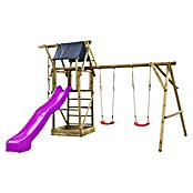 Swing King Kinderspielturm Niels (L x B x H: 500 x 380 x 290 cm, Holz/ Violet) | BAUHAUS