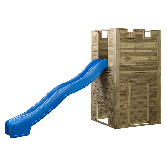Swing King Kinderspielturm Lancelot (L x B x H: 110 x 110 x 195 cm, Holz/ Blau)