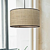 Idp Lampshades Fine negra Lámpara colgante redonda (40 W, Ø x Al: 38 x 20 cm, Crema/Negro, E27) | BAUHAUS