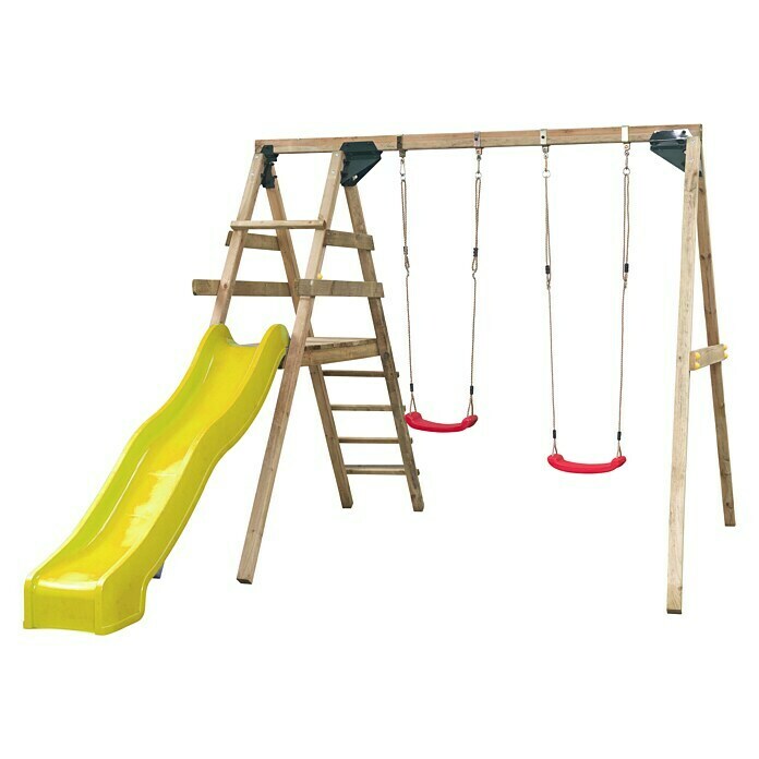 Swing King Kinderspielturm Celina (L x B x H: 330 x 280 x 245 cm, Holz/ Gelb) | BAUHAUS