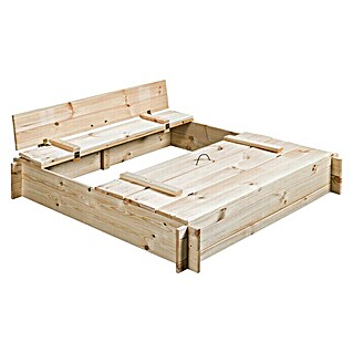 Swing King Sandkasten Gucio (120 x 120 x 20 cm, Holz)