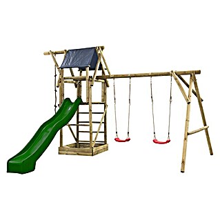 Swing King Kinderspielturm Niels (L x B x H: 500 x 380 x 290 cm, Holz/ Grün)