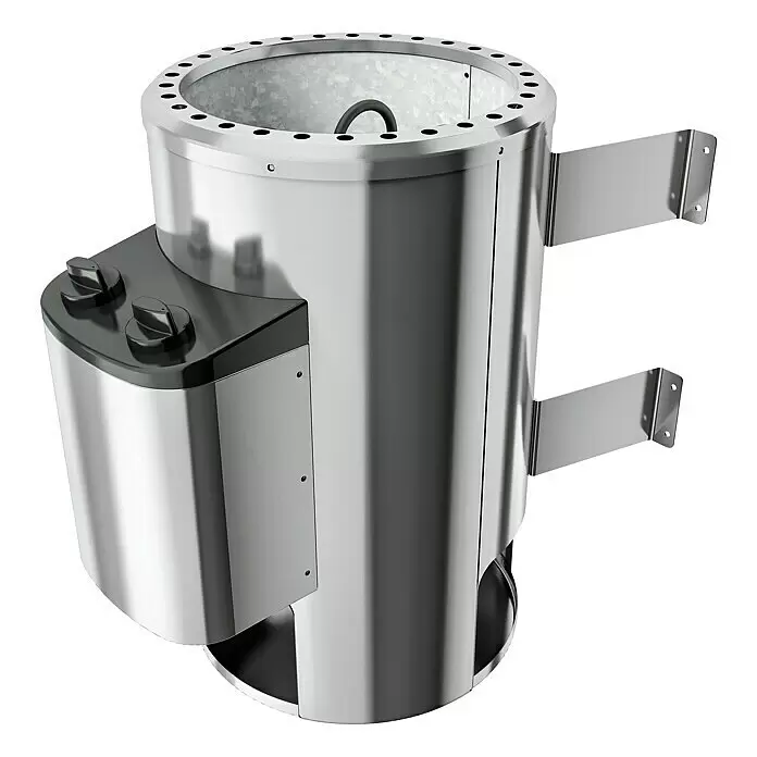 Karibu Saunaofen - 3,6 kW, Mit integrierter Steuerung, Temperaturbereich: 50 °C - 80 °C - Diagonale Ansicht