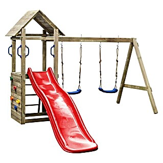 Swing King Kinderspielturm Maria (L x B x H: 295 x 160 x 210 cm, Holz/ Rot)