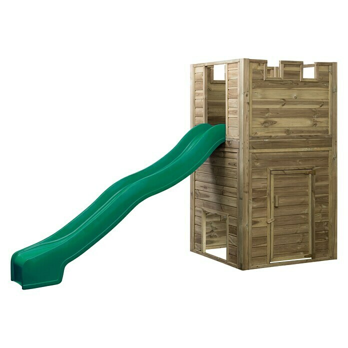 Swing King Kinderspielturm Lancelot (L x B x H: 110 x 110 x 195 cm, Holz/ Grün)