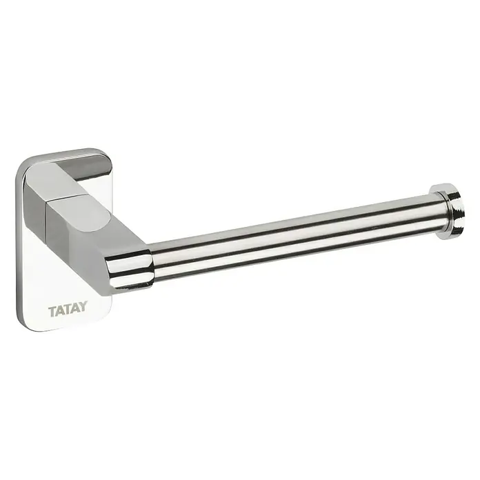 Tatay Slim Portarrollos papel higiénico - Sin tapa, Cromo - Portarrollos de papel higiénico plateado de Tatay, con un acabado brillante que añade un toque elegante al baño.