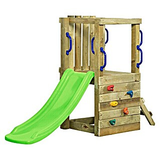Swing King Kinderspielturm Irma (L x B x H: 190 x 66 x 125 cm, Holz/ Apfelgrün)