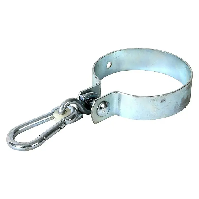 Swing King Schaukelhaken - Ø x L: 12 x 1,2 cm, Verzinkt - Metallschlaufe mit Karabinerhaken, ideal für Schaukeln oder Hängematten. Robuste Aufhängung für den Außenbereich.