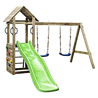 Swing King Kinderspielturm Maria (L x B x H: 295 x 160 x 210, Holz/ Apfelgrün)