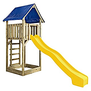 Swing King Kinderspielturm Lisa (L x B x H: 121 x 350 x 297 cm, Holz/ Gelb)