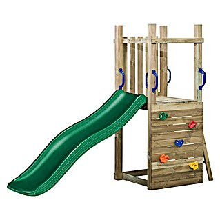 Swing King Kinderspielturm Irma (L x B x H: 160 x 70 x 175 cm, Holz/ Grün)