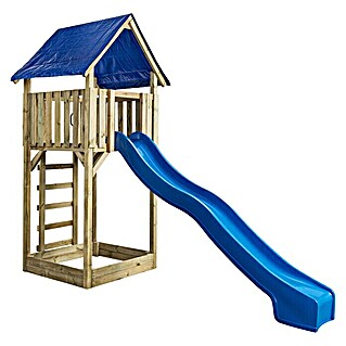 Swing King Kinderspielturm Lisa (L x B x H: 121 x 350 x 297 cm, Holz/ Blau)