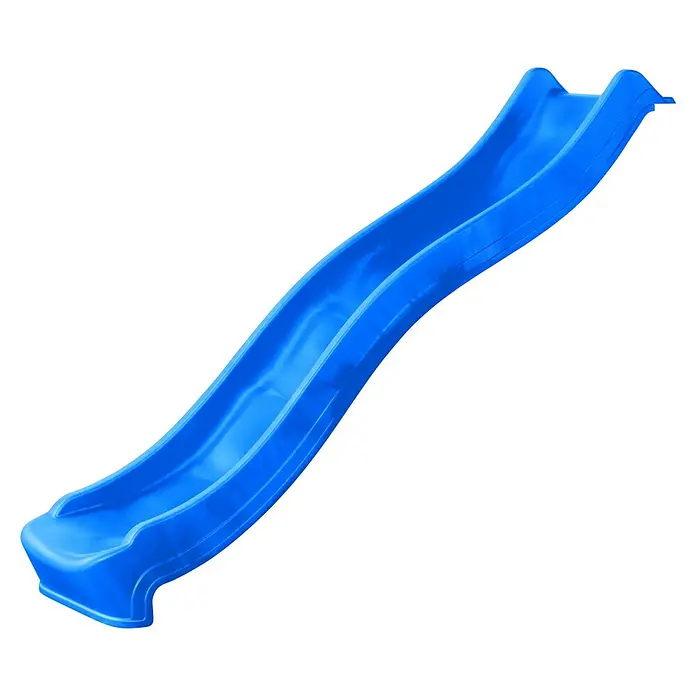 Swing King Rutsche - B x L: 47 x 220 cm, Blau - Blaue Kinderrutsche mit wellenförmigem Design für sicheren und unterhaltsamen Spielplatzspaß im Freien. Perfekt für aktive Kinder.