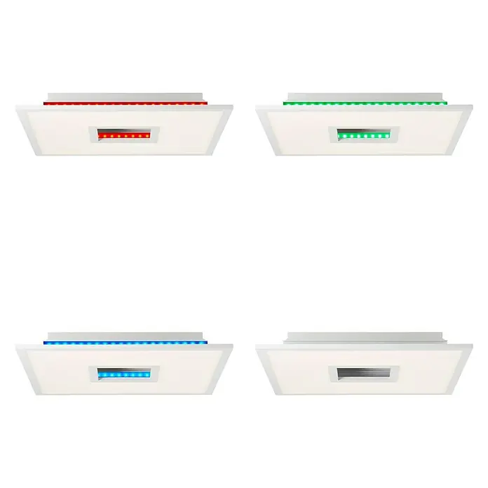 Brilliant LED-Deckenleuchte Ellia - 24 W, L x B x H: 45 x 45 x 5 cm, Weiß, Kaltweiß - Deckenleuchten mit verschiedenen LED-Farben: Rot, Grün, Blau und Weiß. Diese modernen Lampen sind ideal für jede Inneneinrichtung.