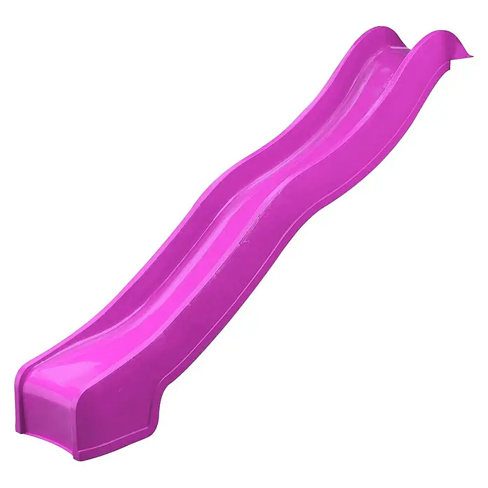 Swing King Rutsche - Violet, Länge: 300 cm - Pinke Kinderrutsche für den Garten oder Spielplatz, robust und sicher für stundenlangen Spielspaß im Freien.