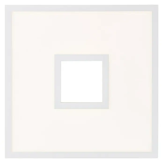 Brilliant LED-Deckenleuchte Ellia - 24 W, L x B x H: 45 x 45 x 5 cm, Weiß, Kaltweiß - Moderne weiße Deckenleuchte in quadratischem Design, ideal für eine stilvolle und helle Beleuchtung von Wohnräumen.