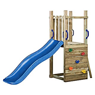 Swing King Kinderspielturm Irma (L x B x H: 160 x 70 x 175 cm, Holz/ Blau)