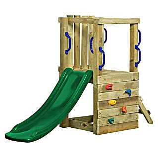 Swing King Kinderspielturm Irma (L x B x H: 190 x 66 x 125 cm, Holz/ Grün)