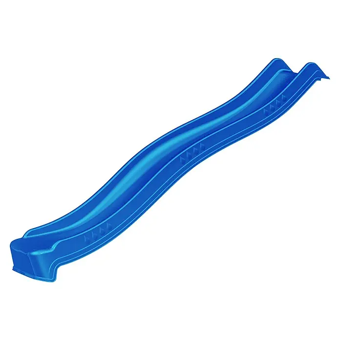 Swing King Rutsche - B x L: 47 x 265 cm, Blau - Blaue Kinderrutsche mit wellenförmigem Design, ideal für Spielplätze und Gärten. Spaß und Sicherheit für Kinder.