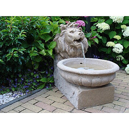 Ubbink AcquaArte Gartenbrunnen Basel (45 x 38 x 52 cm, Kunststoff, Taupe)