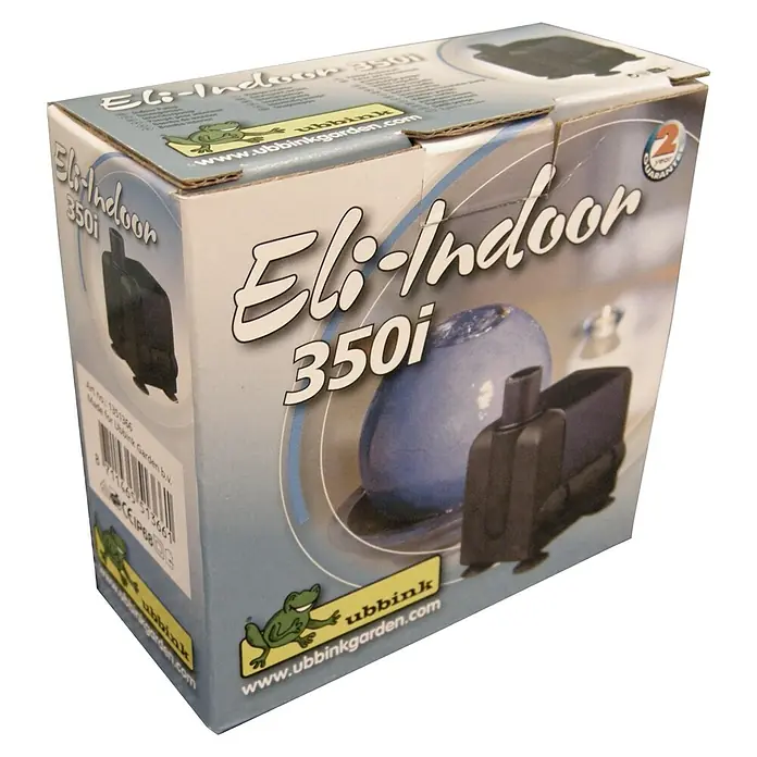 Ubbink Wasserspielpumpe Eli-Indoor 350i - 6 W, Fördermenge pro Std.: 370 l - Eine Verpackung für eine Eli-Indoor 350i Zimmerbrunnenpumpe von Ubbink.