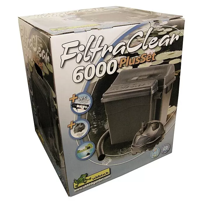 Ubbink Teichinnenfilter FiltraClear 6000 Plus Set - Fördermenge pro Std.: 1.500 l - Diagonale Ansicht