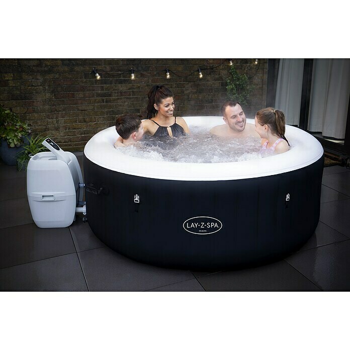 Bestway Lay-Z-Spa Außen-Whirlpool Miami Air-JetØ x H: 180 cm x 66 mm, 669 l, Geeignet für: 2 - 4 Personen Use Shot