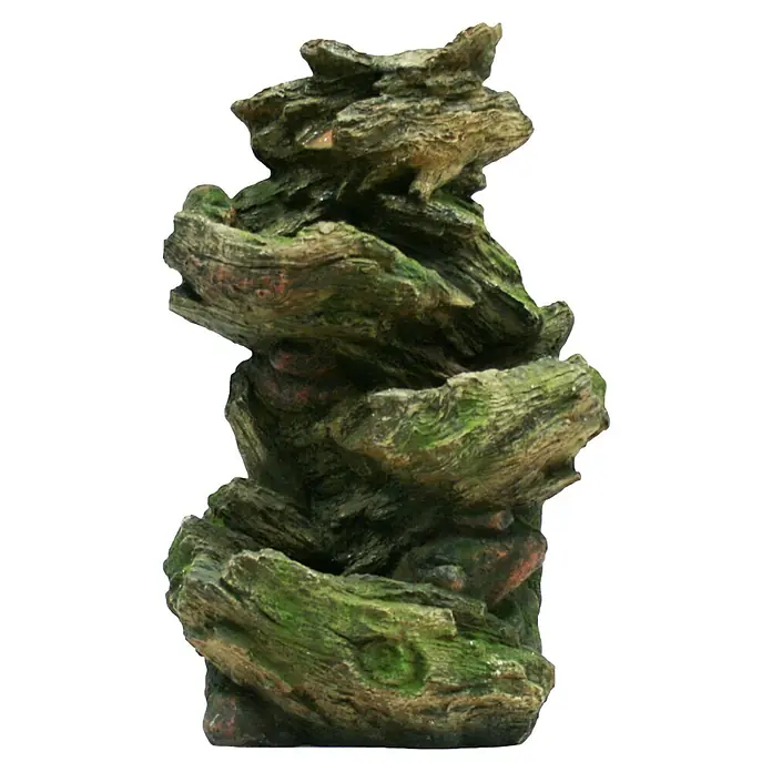 Ubbink AcquaArte Gartenbrunnen Vernier - 36 x 46 x 78 cm, Kunststoff, Braun - Dekorative Felsformation mit grünen Moosakzenten, ideal für Aquarien oder Terrarien. Natürliches Aussehen für eine lebendige Umgebung.