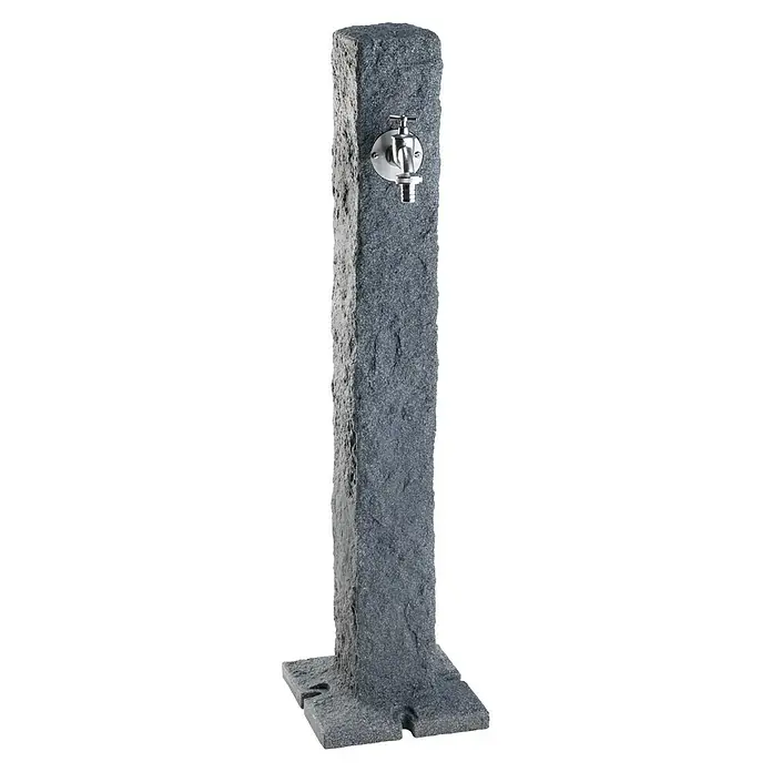 Garantia Wasserzapfstelle Granit - Darkgranite, Höhe: 100 cm - Dieser stilvolle Wasserhahn aus Stein ist eine attraktive und funktionale Ergänzung für jeden Garten. Das robuste Material sorgt für Langlebigkeit.