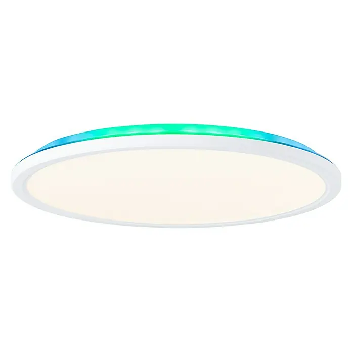 Brilliant LED-Deckenleuchte rund Tanida - 20 W, Ø x H: 29,5 x 2,5 cm, Weiß, Kaltweiß - Deckenleuchte mit Farbakzenten.