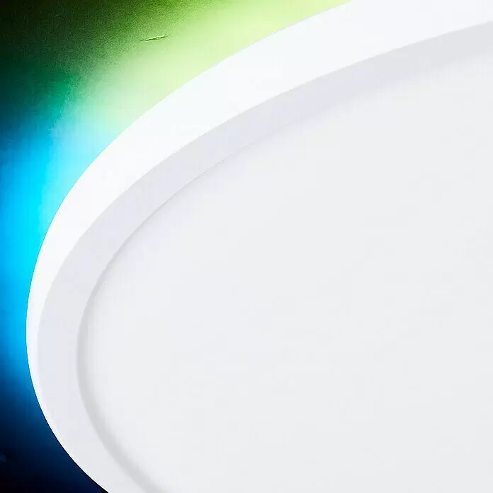 Brilliant LED-Deckenleuchte rund Tanida rund - 22 W, Ø x H: 42 x 2,6 cm, Weiß, Kaltweiß - Anwendungsbeispiel