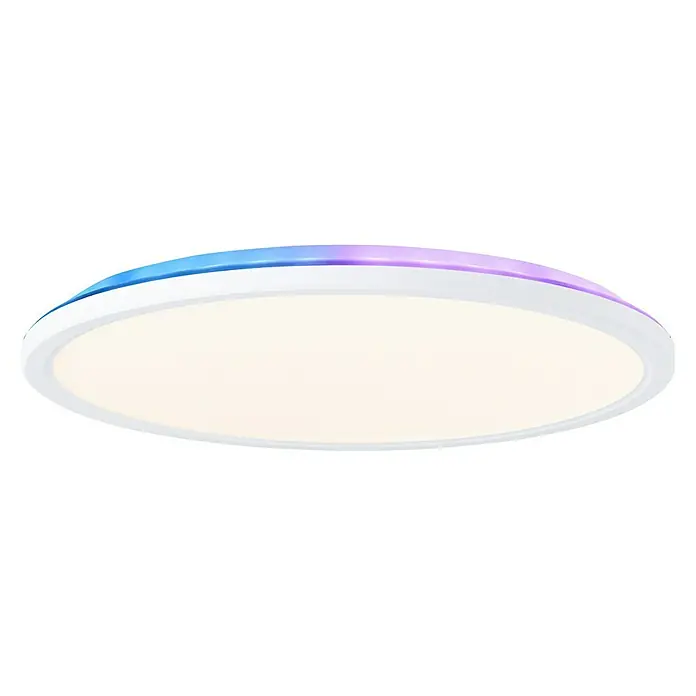 Brilliant LED-Deckenleuchte rund Tanida - 20 W, Ø x H: 29,5 x 2,5 cm, Weiß, Kaltweiß - Elegante LED-Deckenleuchte mit Farbwechsel für eine stimmungsvolle Beleuchtung. Diese moderne Lampe ist ein Highlight in jedem Raum.