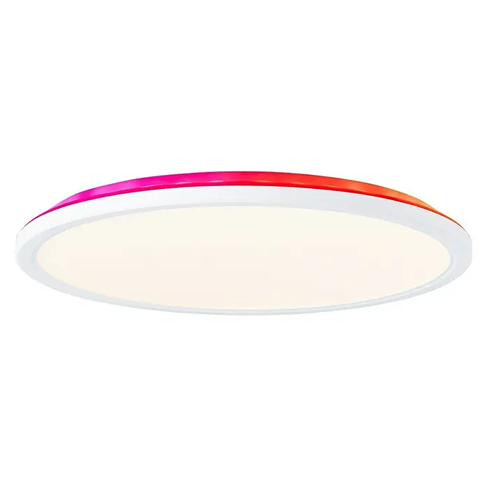 Brilliant LED-Deckenleuchte rund Tanida - 20 W, Ø x H: 29,5 x 2,5 cm, Weiß, Kaltweiß - Eine moderne LED-Deckenleuchte mit farbiger Akzentbeleuchtung sorgt für eine angenehme und stilvolle Atmosphäre in jedem Raum.