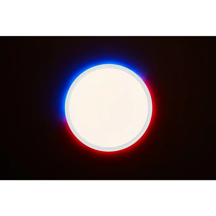 Brilliant LED-Deckenleuchte rund Tanida - 20 W, Ø x H: 29,5 x 2,5 cm, Weiß, Kaltweiß - Moderne LED-Deckenleuchte mit Farbwechsel für stimmungsvolle Beleuchtung. Das runde Design passt ideal in jeden Raum und sorgt für angenehmes Licht.