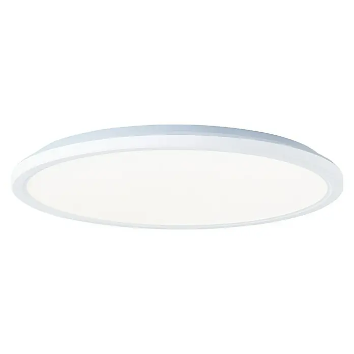 Brilliant LED-Deckenleuchte rund Tanida - 20 W, Ø x H: 29,5 x 2,5 cm, Weiß, Kaltweiß - Flache, runde LED-Deckenleuchte in Weiß für eine gleichmäßige Ausleuchtung. Ideal für moderne Innenräume.