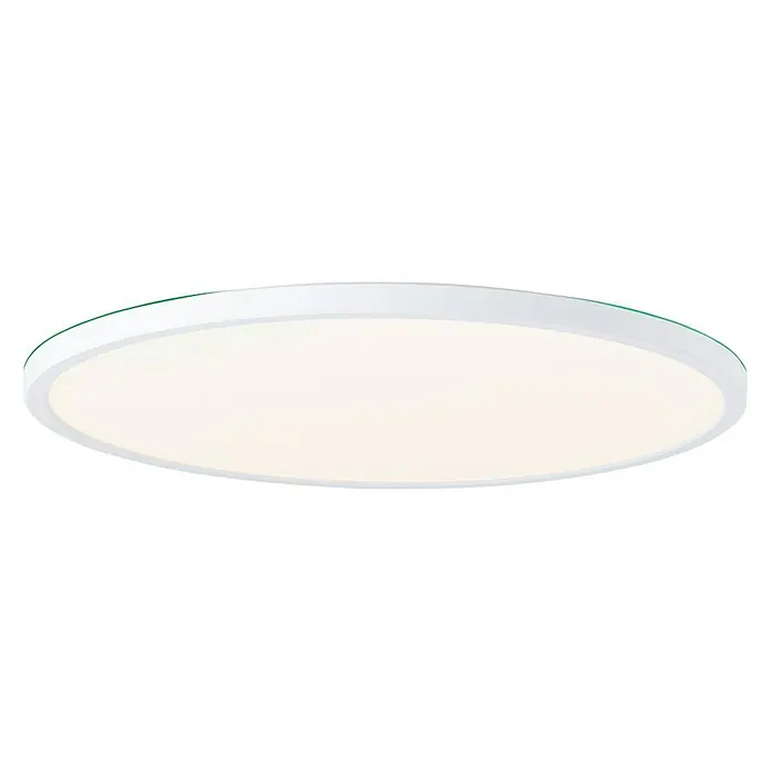 Brilliant LED-Deckenleuchte rund Tanida rund - 22 W, Ø x H: 42 x 2,6 cm, Weiß, Kaltweiß - Eine flache, runde LED-Deckenleuchte mit einem weißen Rahmen und einem hellen, diffusen Licht. Ideal für moderne Wohnräume.