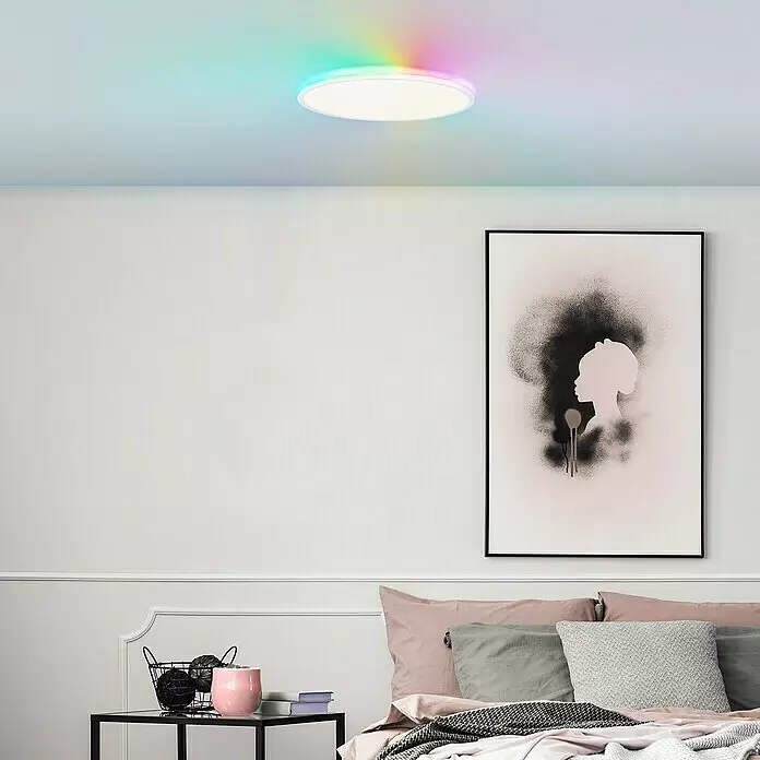 Brilliant LED-Deckenleuchte rund Tanida rund - 22 W, Ø x H: 42 x 2,6 cm, Weiß, Kaltweiß - Stimmungsaufnahme