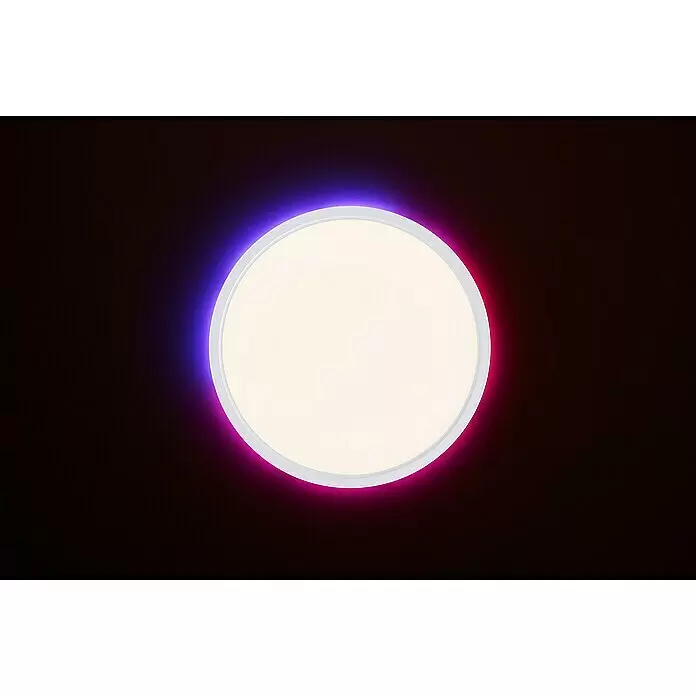 Brilliant LED-Deckenleuchte rund Tanida - 20 W, Ø x H: 29,5 x 2,5 cm, Weiß, Kaltweiß - Stimmungsaufnahme