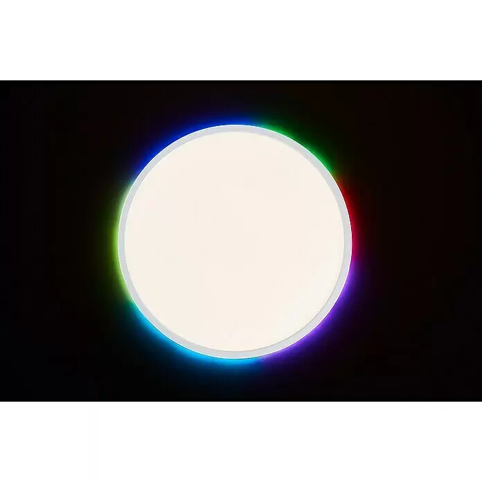 Brilliant LED-Deckenleuchte rund Tanida rund - 22 W, Ø x H: 42 x 2,6 cm, Weiß, Kaltweiß - Stimmungsaufnahme