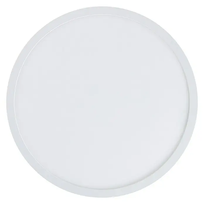 Brilliant LED-Deckenleuchte rund Tanida - 24 W, Ø x H: 42 x 2,5 cm, Weiß, Neutralweiß - Nahaufnahme einer runden, weißen Deckenleuchte mit schlichtem Design, ideal für moderne Innenräume.